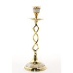 Tekli Pirinç Sedefli Şamdan Model 2