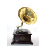 Ahşap Kare Gramofon Plak Çalar