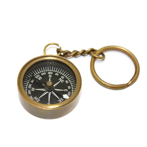 Pirinç Pusula Anahtarlık Model 4