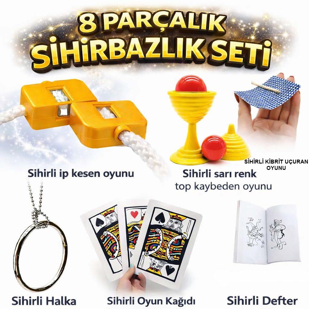 8’li Sihirbazlık Seti (Kibrit