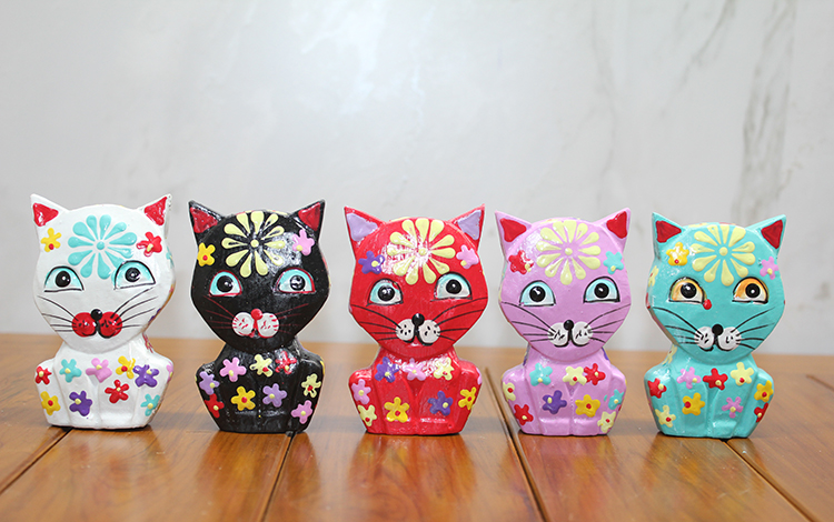 Ahşap 5'li Kedi Seti Model 1