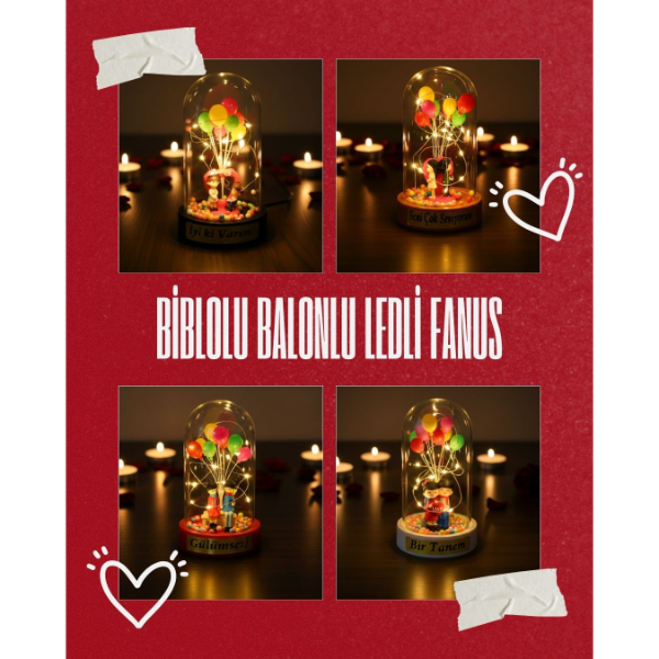 Biblolu Balonlu Ledli Fanus