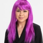 Fuşya Renk Düz Kesim Peruk