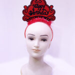 Happy Birthday Neon Kırmızı Doğum Günü Tacı