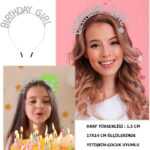 Kristal Taşlı Gümüş Birthday Girl Parti Tacı