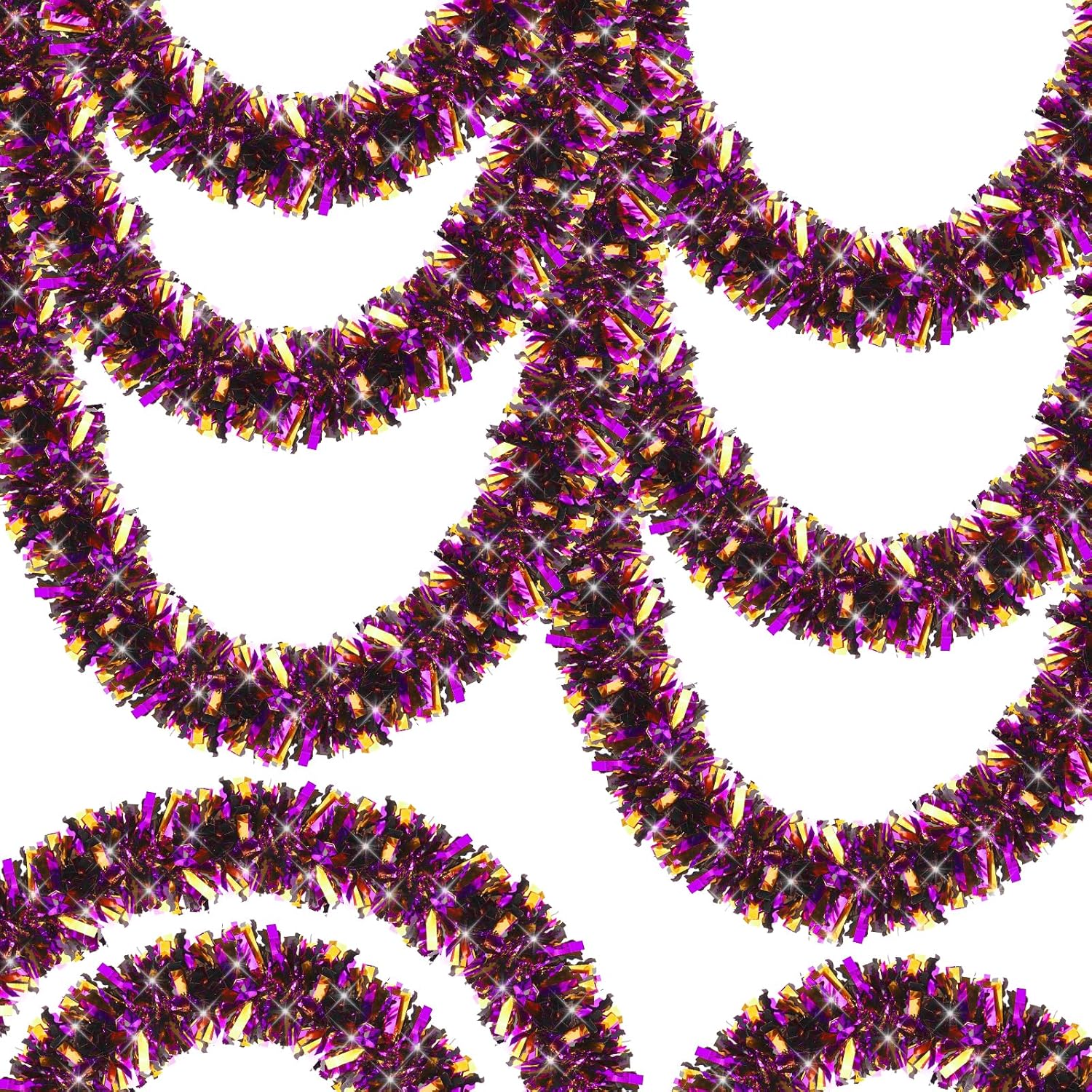 Mor Turuncu Garland Çift Renk Sim Süs