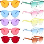 Oval Şekilli Çerçevesiz Parti Gözlüğü 6 Renk 6 Adet