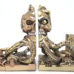 Steampunk Polyester Ahtapot Kitap Stoperi