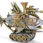 Steampunk Polyester Tasarım Balık Figürü