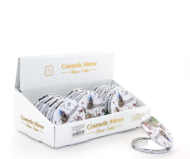 Taşlı İstanbul Tasarımı El Aynası İnce Model 2