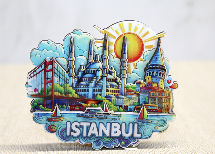 Ahşap İstanbul Temalı Magnet - Model 4