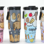 Capybara Desenli Isı Muhafazalı Pipetli Dev Çelik Termos (Tumbler)