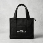 Siyah Kanvas Yumuşak Kol Çantası The Tote Bag