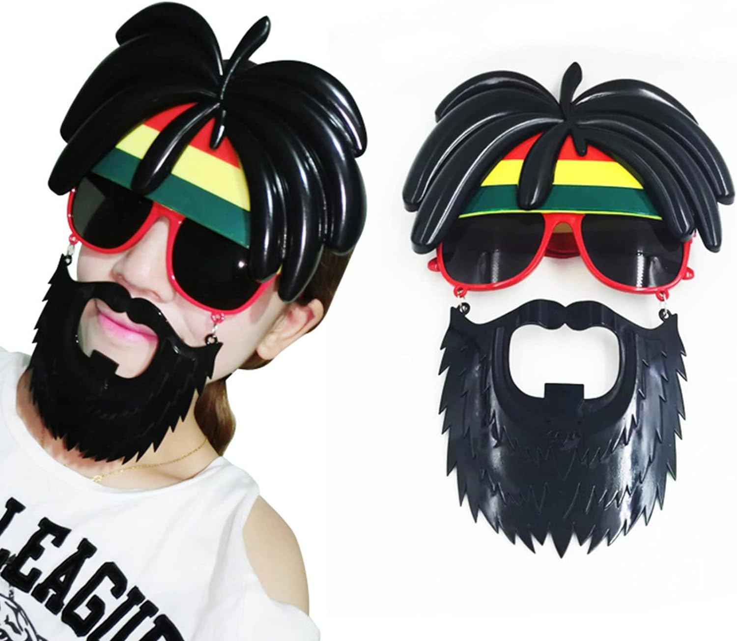 Rasta Peruklu Bob Marley Parti Gözlüğü